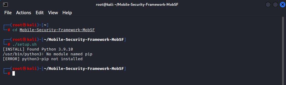 Kali Linux 2022 Installation of MobSF Tool Techhyme