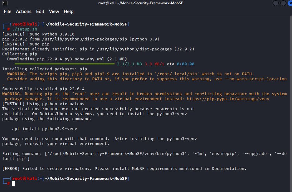 Kali Linux 2022 Installation of MobSF Tool Techhyme