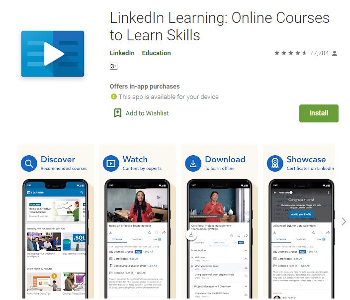 LinkedIn Learning Online Courses to Learn Skills Techhyme Android Apps