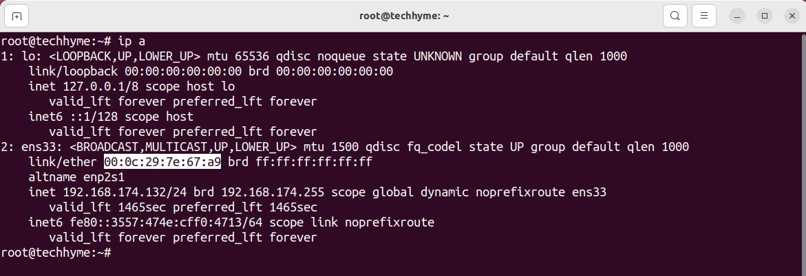Get Mac Address Ways Ubuntu Linux Techhyme