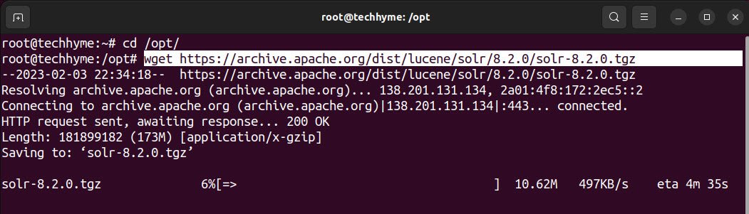 Apache Solr Ubuntu Installation Techhyme