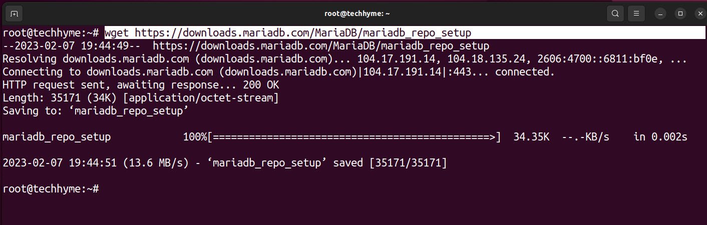 MariaDB Install Ubuntu Techhyme