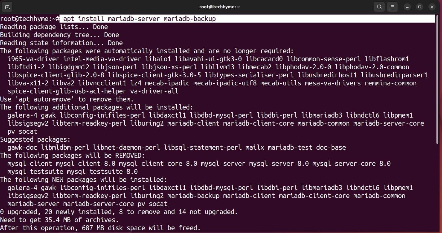MariaDB Install Ubuntu Techhyme