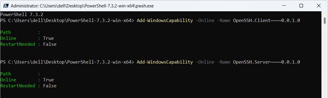 Windows powershell SSH Linux Techhyme