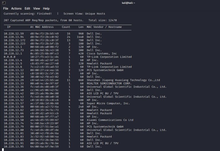 [Kali Linux] Live Host Identification with Netdiscover - Tech Hyme