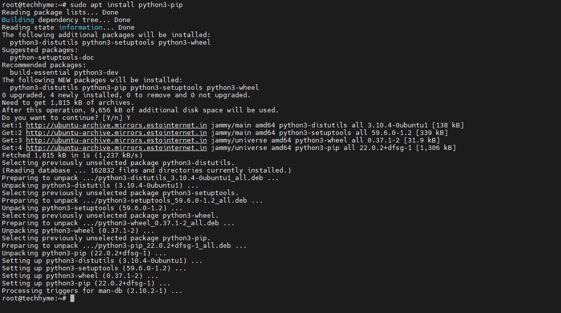 Python PIP Install Ubuntu