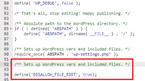 Disallow File Editing WordPress Techhyme