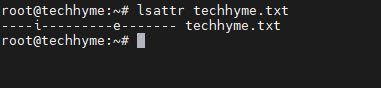 Chattr Command Linux Techhyme