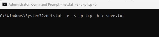 Netstat save output Techhyme