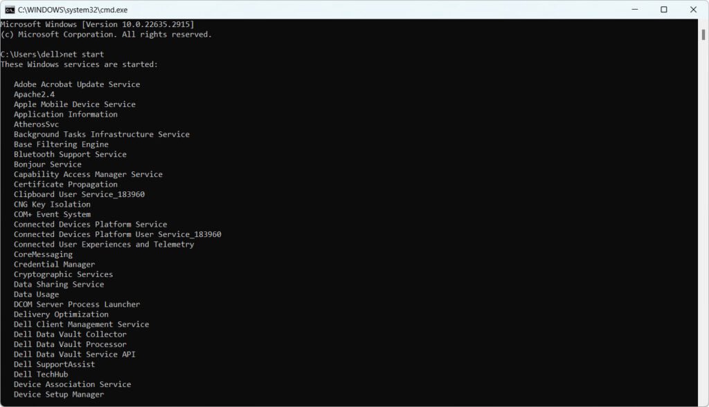 How To List Services Running Using The Command Prompt - Tech Hyme