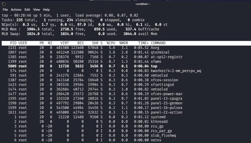 Essential Commands For Process Management in Kali Linux - Tech Hyme