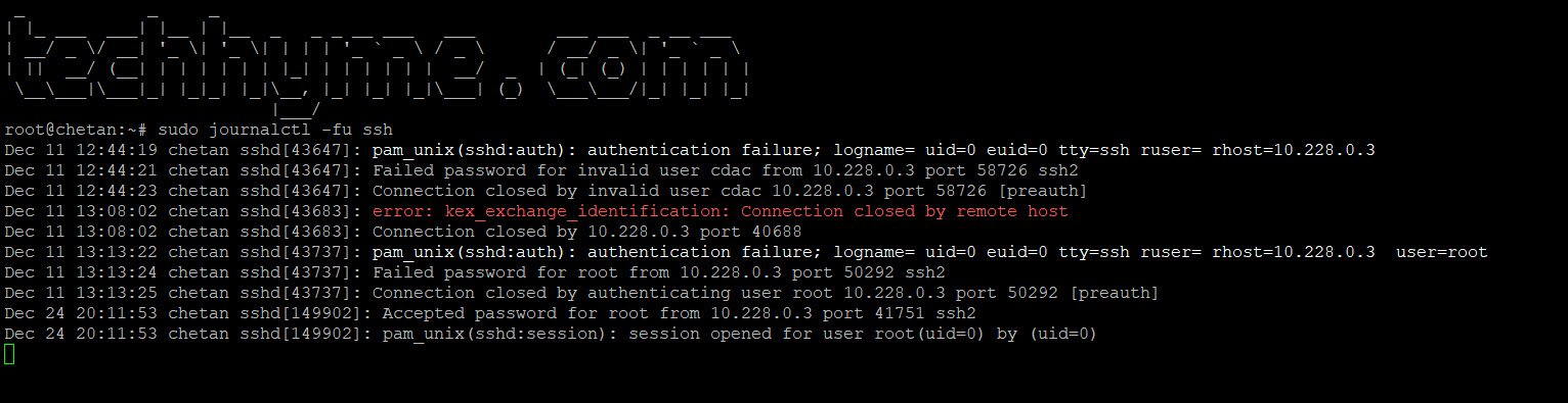 Journalctl ssh real time command