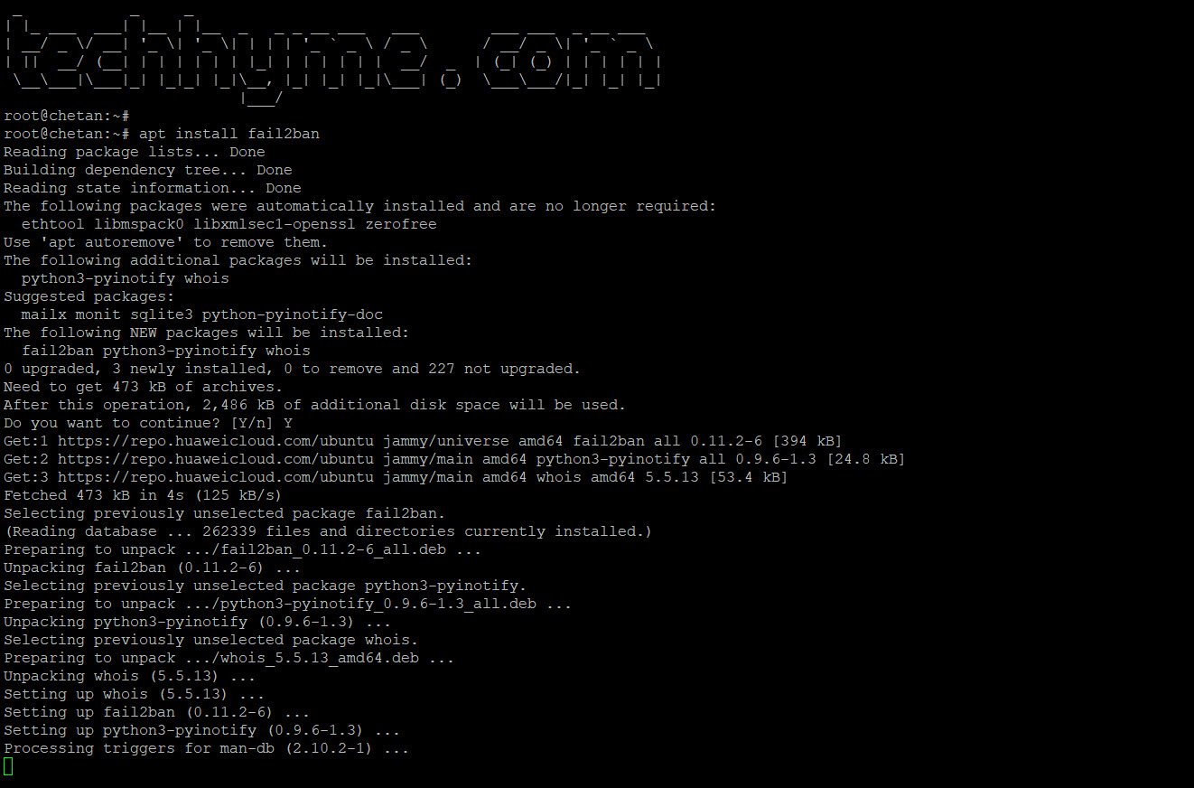 fail2ban command install ubuntu