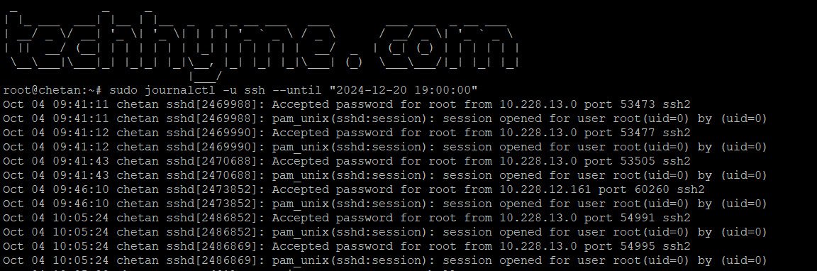 journalctl ssh date command