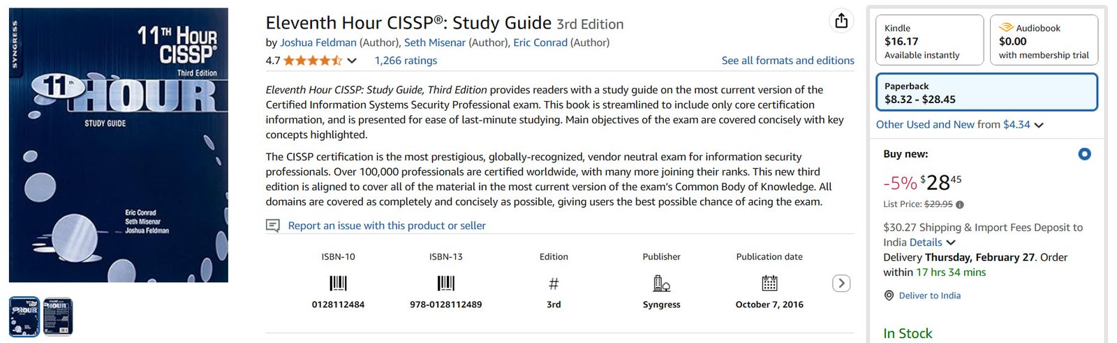 Eleventh Hour CISSP